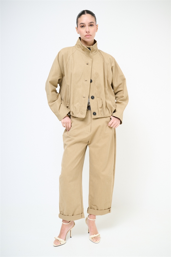 BOMBER CON COLLO ALTO CAMMELLO