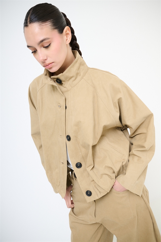 BOMBER CON COLLO ALTO CAMMELLO