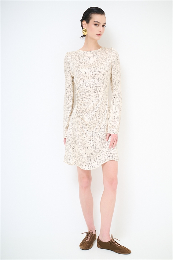 MINI ABITO RIPRESA LAT. IN RASO STAMPATO