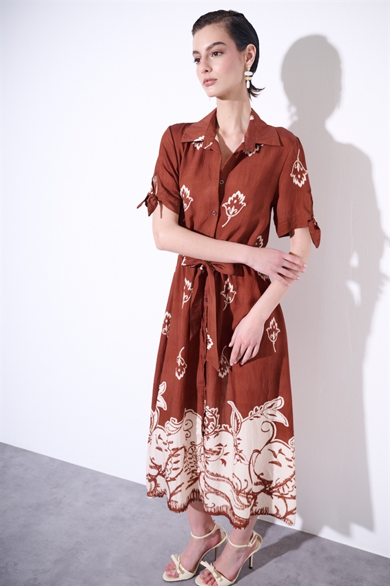 ABITO CHEMISIER MEZZA MANICA STAMPATO