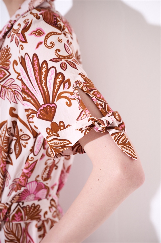 ABITO CHEMISIER MEZZA MANICA STAMPATO ROSA