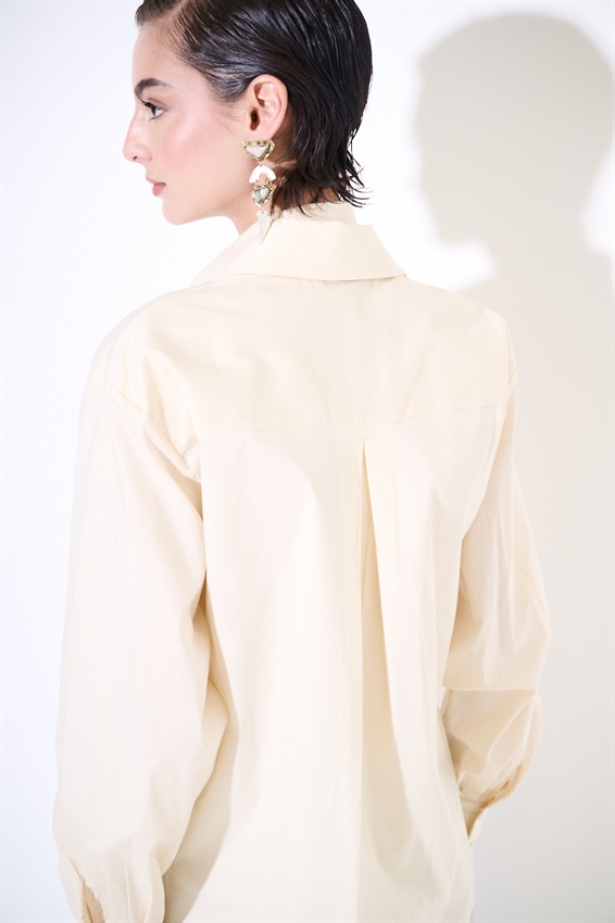 CAMICIA SAFARI IN COTONE CON FOULARD