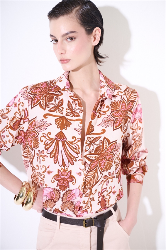 CAMICIA BASIC STAMPATA ROSA