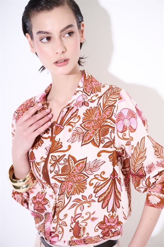 CAMICIA BASIC STAMPATA ROSA