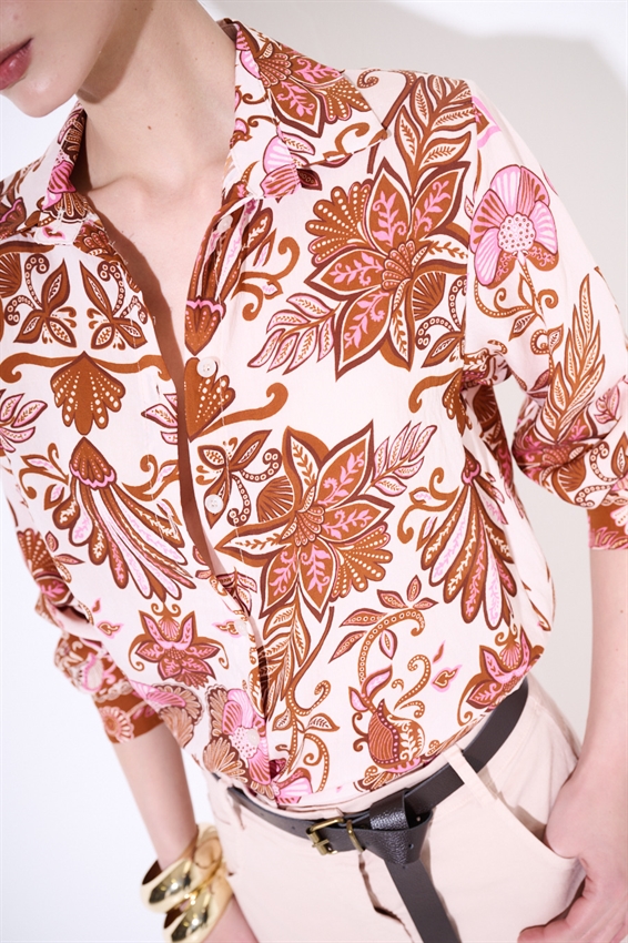 CAMICIA BASIC STAMPATA ROSA