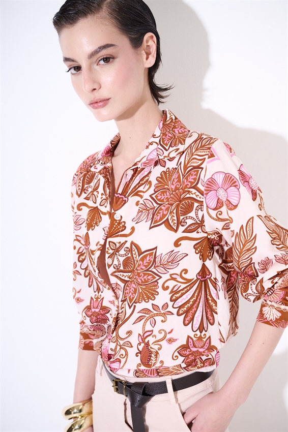 CAMICIA BASIC STAMPATA ROSA