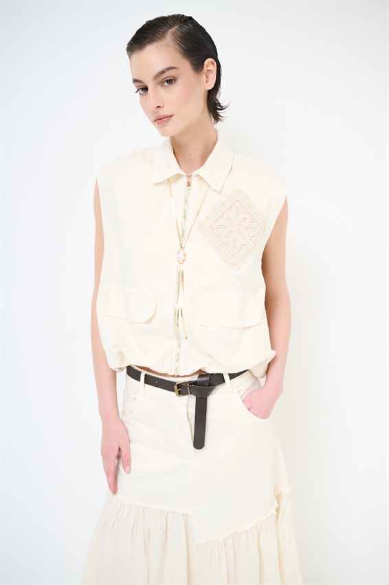 GIUBBOTTO OVERSIZE CON PATCH