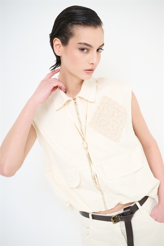 GIUBBOTTO OVERSIZE CON PATCH BURRO