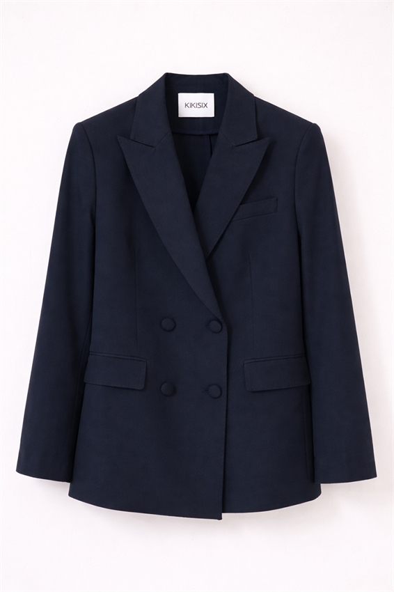 BLAZER DOPPIOPETTO CON REVERS LARGHI E 4 BOTTONI