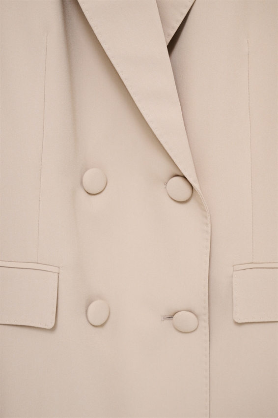 BLAZER DOPPIOPETTO CON REVERS LARGHI E 4 BOTTONI KHAKI