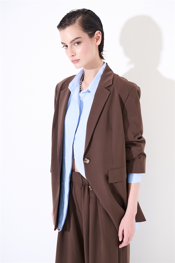 BLAZER MONOPETTO 2 BOTTONI E TASCHE A FILETTO