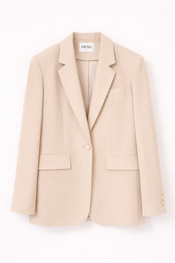 BLAZER MONOPETTO 1 BOTTONE E TASCHE A FILETTO