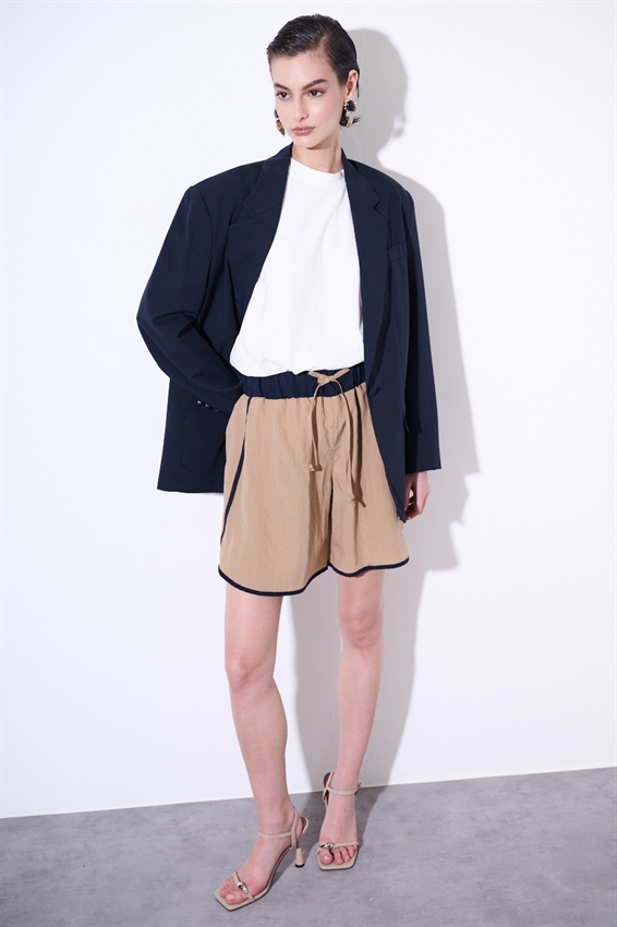 BLAZER MONOPETTO 1 BOTTONE E TASCHE A FILETTO BLU