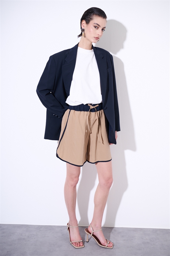 BLAZER MONOPETTO 1 BOTTONE E TASCHE A FILETTO BLU