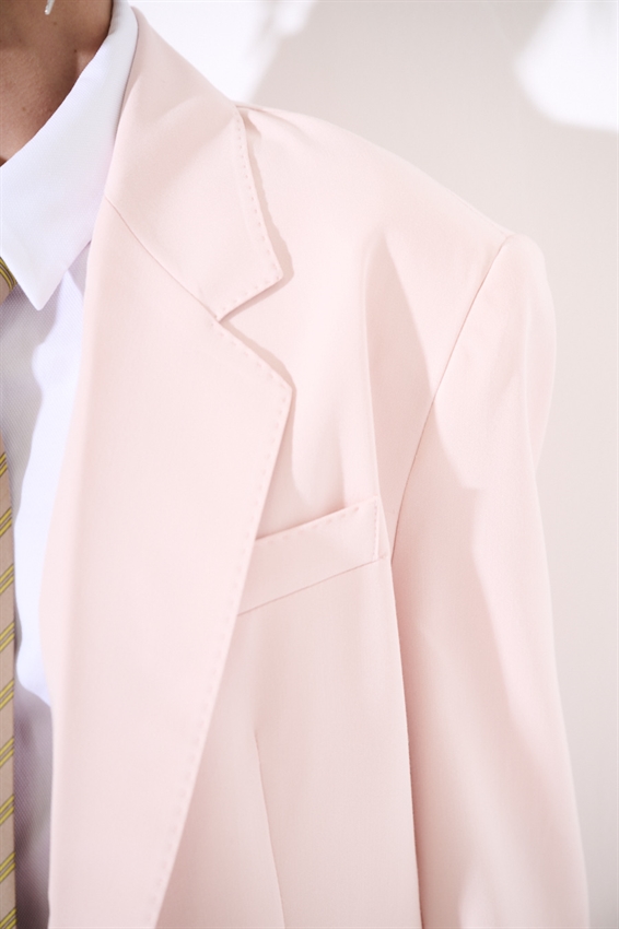 BLAZER MONOPETTO 1 BOTTONE E TASCHE A FILETTO ROSA