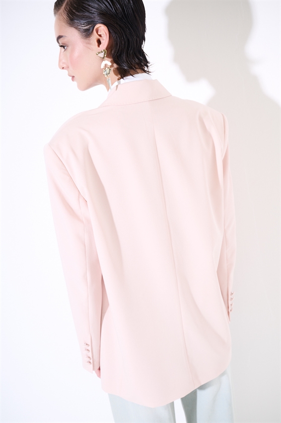 BLAZER MONOPETTO 1 BOTTONE E TASCHE A FILETTO ROSA