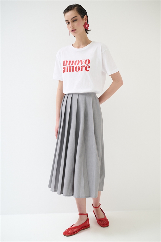 GONNA A PIEGHE GRIGIO