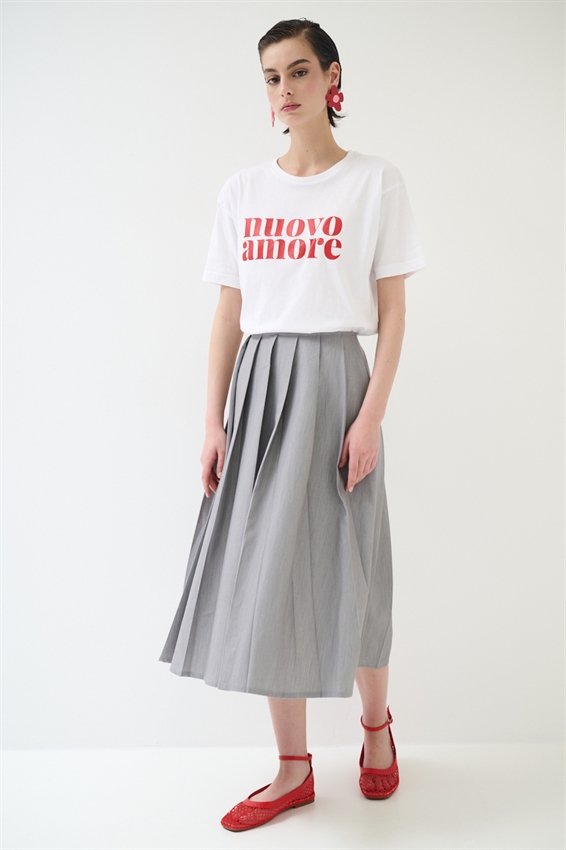 GONNA A PIEGHE GRIGIO