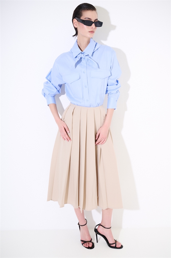 GONNA A PIEGHE KHAKI