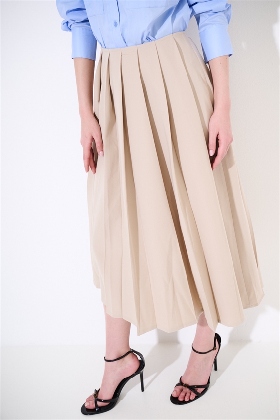 GONNA A PIEGHE KHAKI