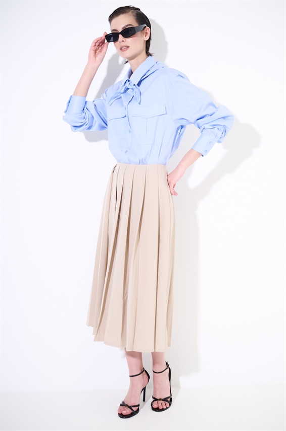 GONNA A PIEGHE KHAKI