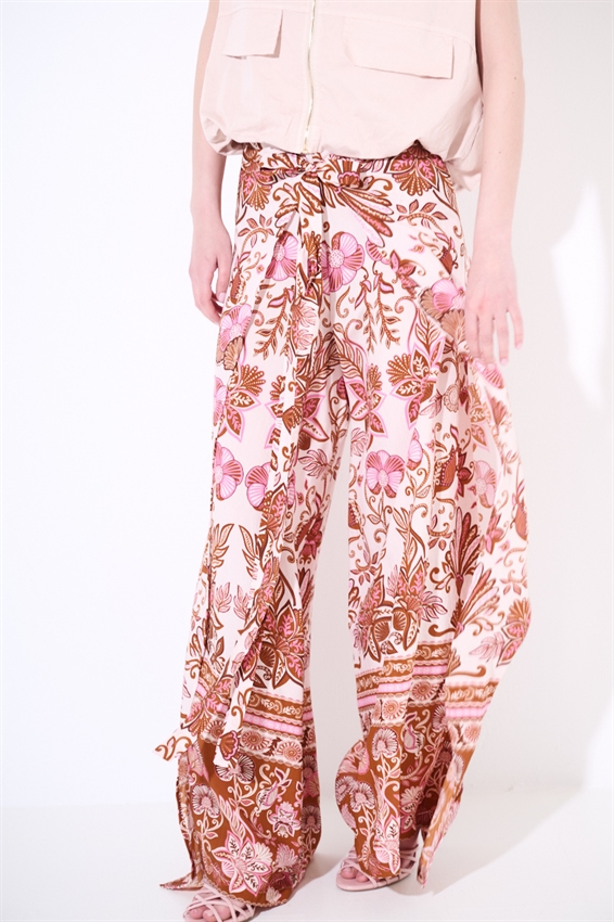 PANTALONE PAREO CON FIOCCO STAMPATO