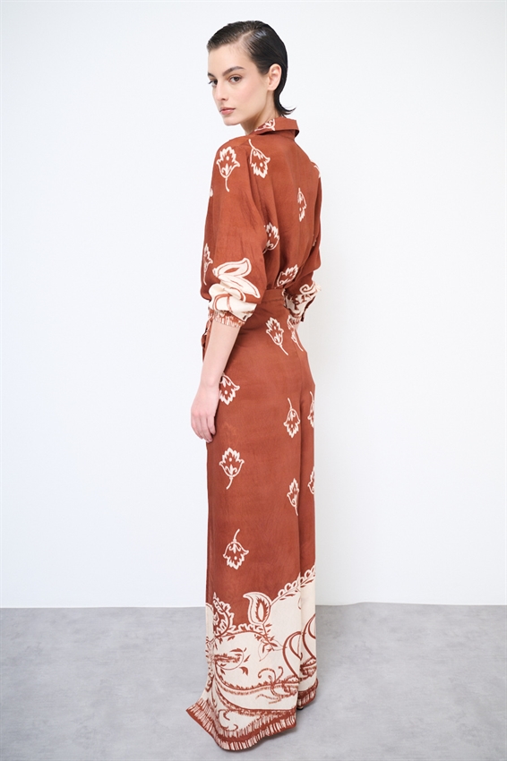 PANTALONE PAREO CON FIOCCO STAMPATO