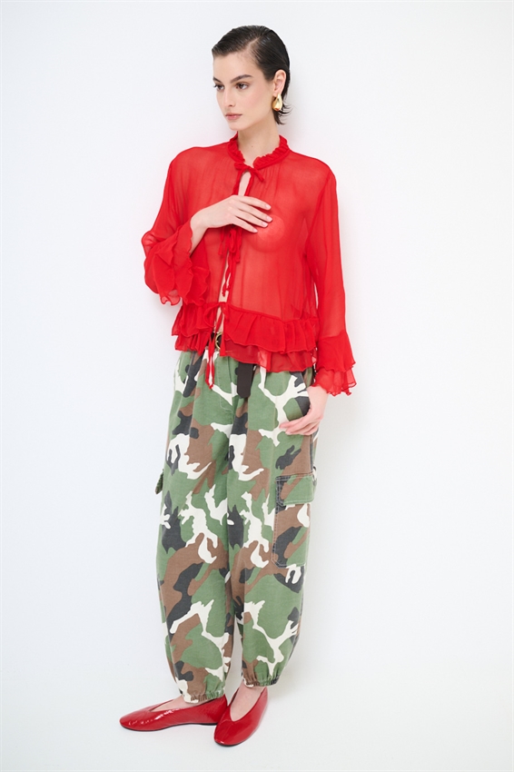 PANTALONE CARGO CON ELASTICO MIMETICO