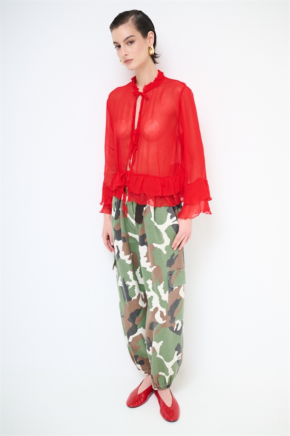 PANTALONE CARGO CON ELASTICO MIMETICO