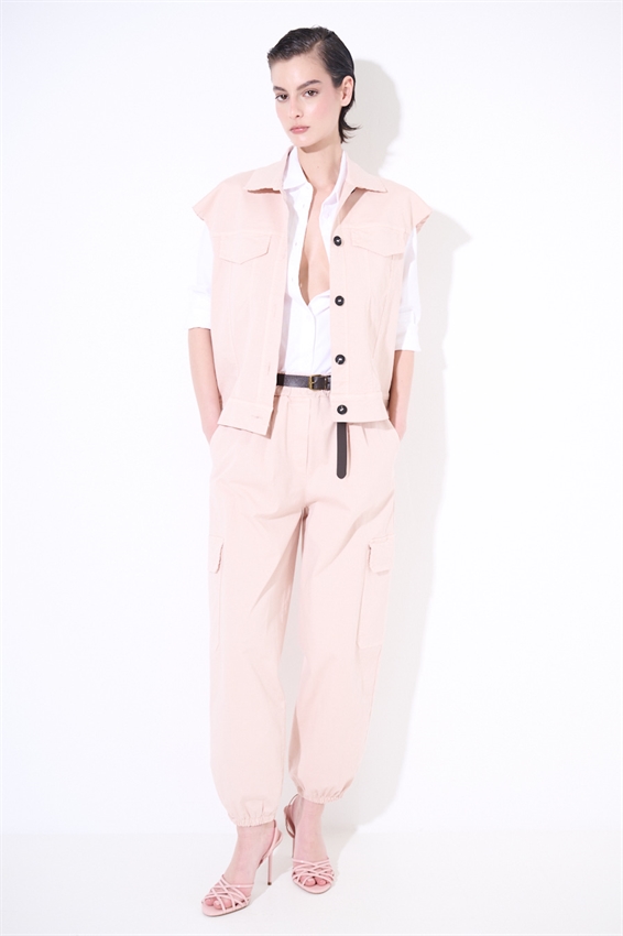 PANTALONE CARGO CON ELASTICO CIPRIA