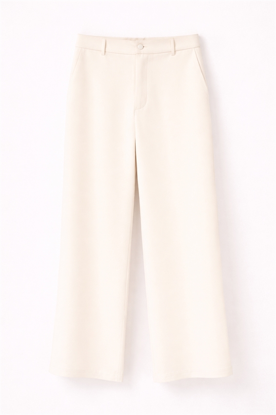 PANTALONE A GAMBA LARGA BEIGE
