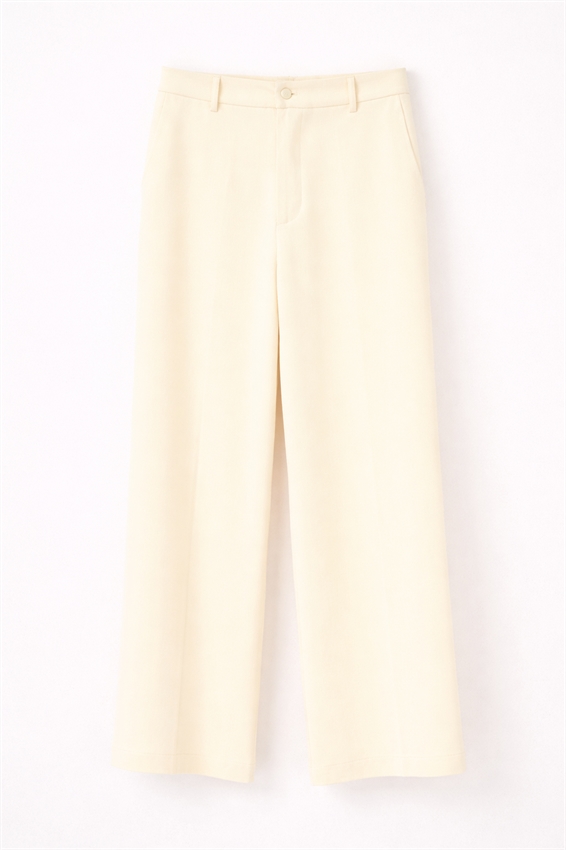 PANTALONE A GAMBA LARGA GIALLO