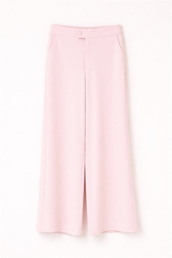 PANTALONE A GAMBA LARGA CON VITA CLASSICA