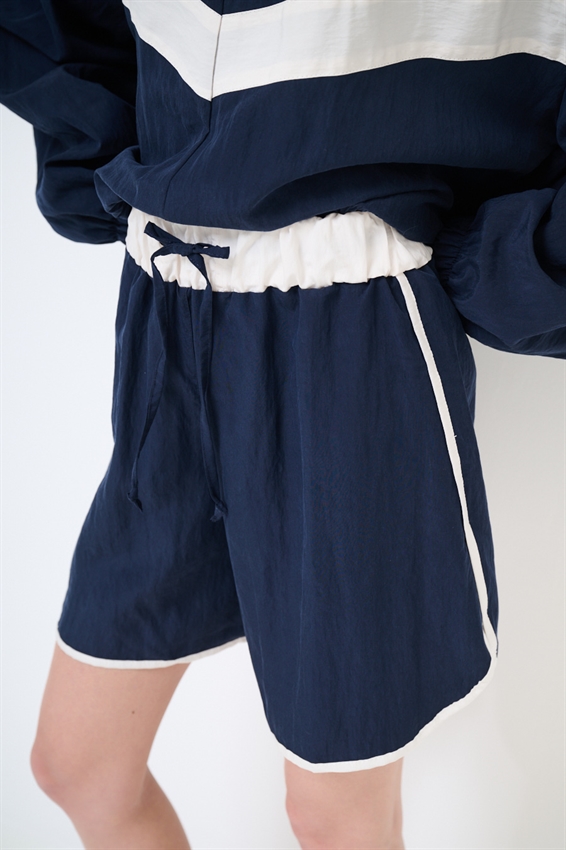 SHORTS BOXER CON BORDO A CONTRASTO BLU