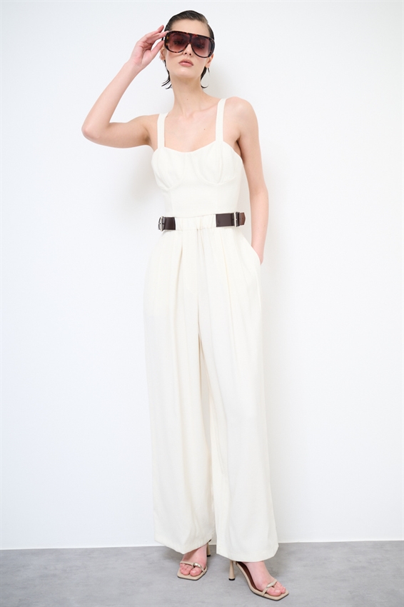 TUTA A PALAZZO CON FIBBIE BURRO