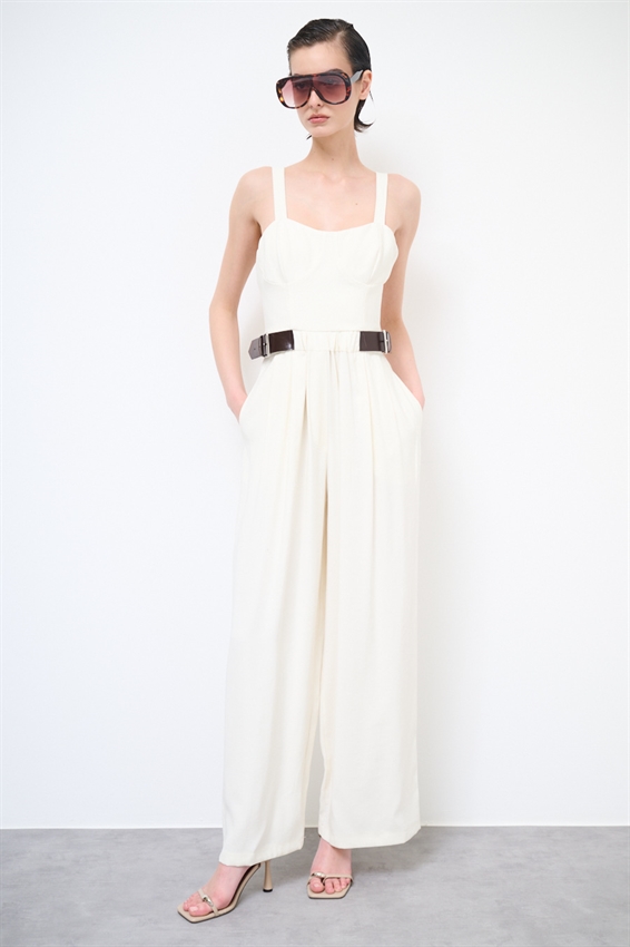 TUTA A PALAZZO CON FIBBIE BURRO