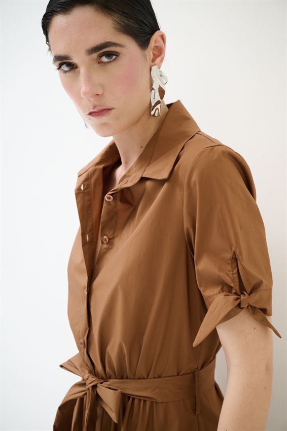 ABITO CHEMISIER CON FIOCCO SU MANICA