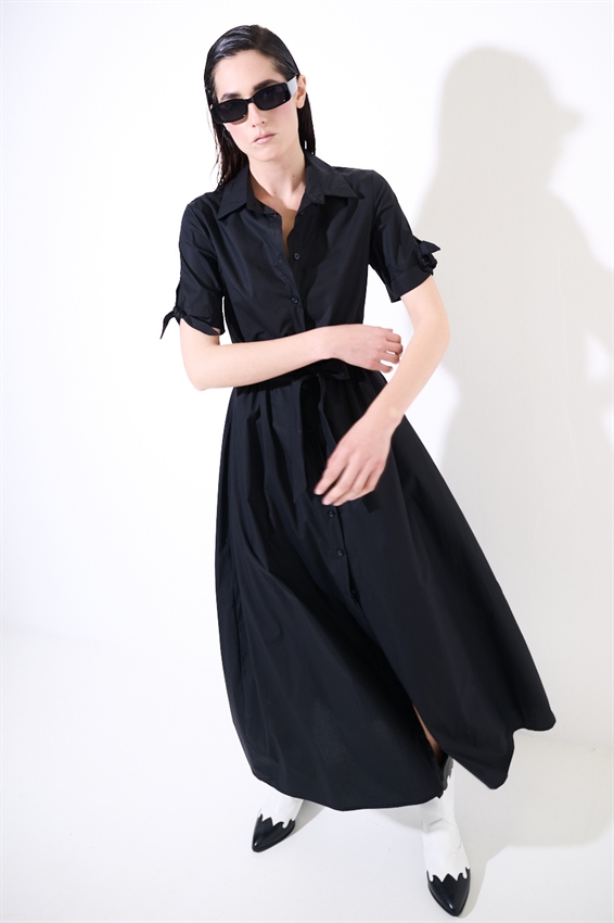 ABITO CHEMISIER CON FIOCCO SU MANICA