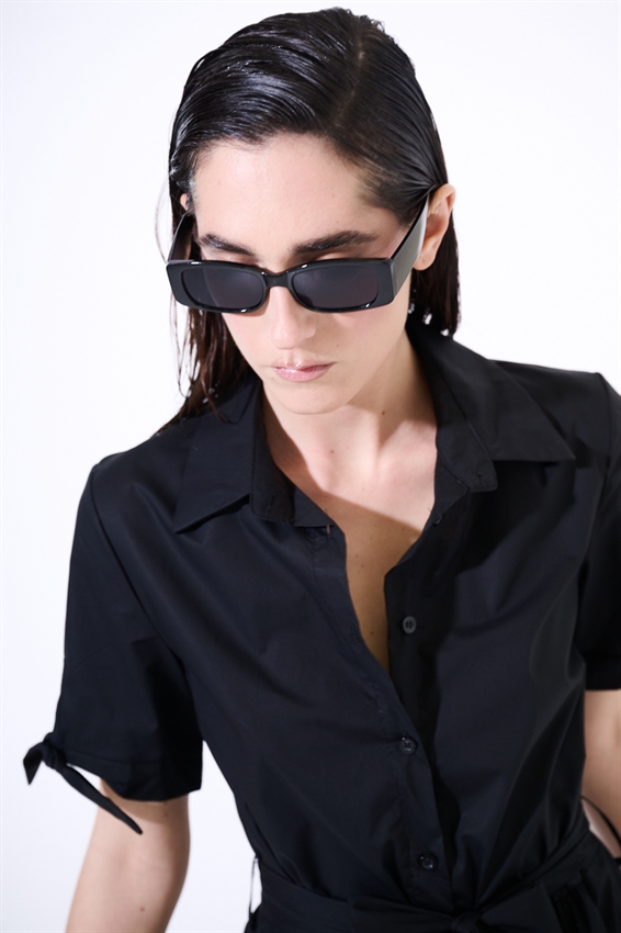 ABITO CHEMISIER CON FIOCCO SU MANICA