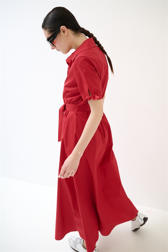 ABITO CHEMISIER CON FIOCCO SU MANICA