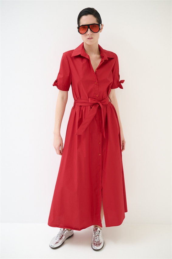 ABITO CHEMISIER CON FIOCCO SU MANICA