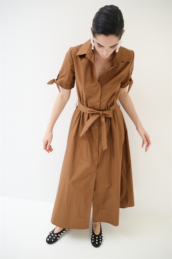 ABITO CHEMISIER CON FIOCCO SU MANICA