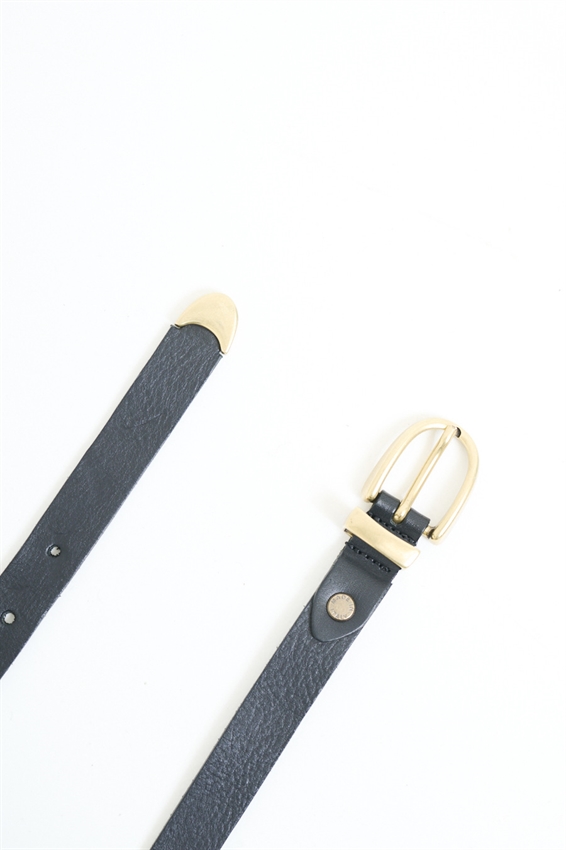 CINTURA PELLE CON FIBBIA LAVORATA NERO