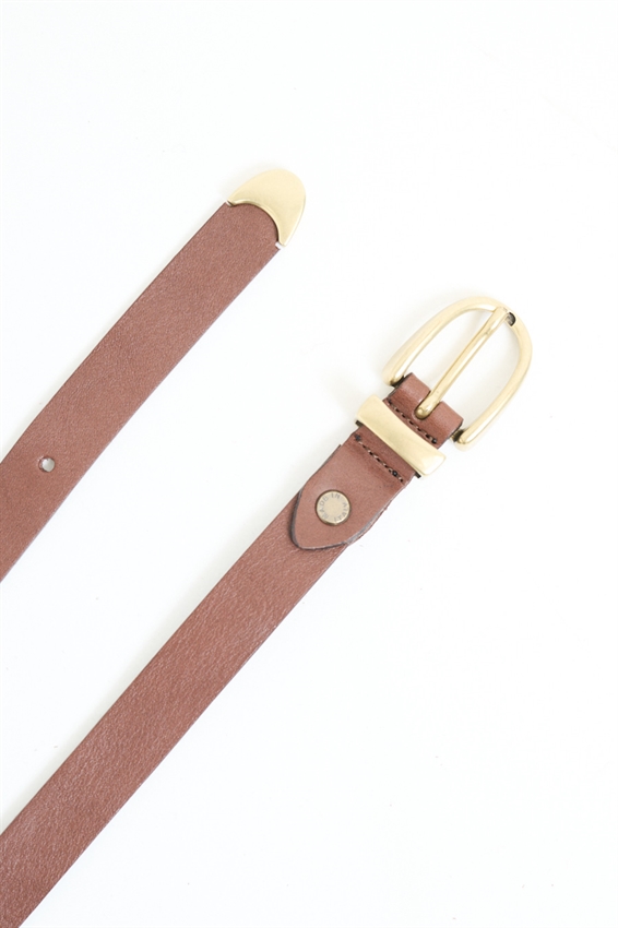 CINTURA PELLE CON FIBBIA LAVORATA CIOCCOLATO