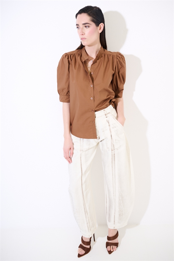 CAMICIA MEZZA MANICA CON COLLO COREANA