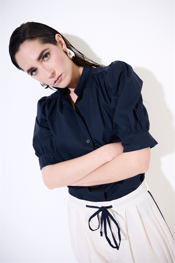 CAMICIA MEZZA MANICA CON COLLO COREANA