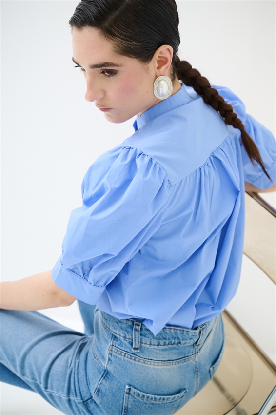 CAMICIA MEZZA MANICA CON COLLO COREANA