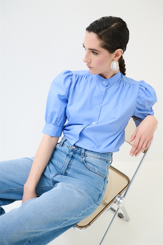 CAMICIA MEZZA MANICA CON COLLO COREANA