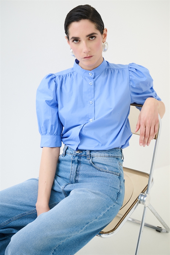 CAMICIA MEZZA MANICA CON COLLO COREANA