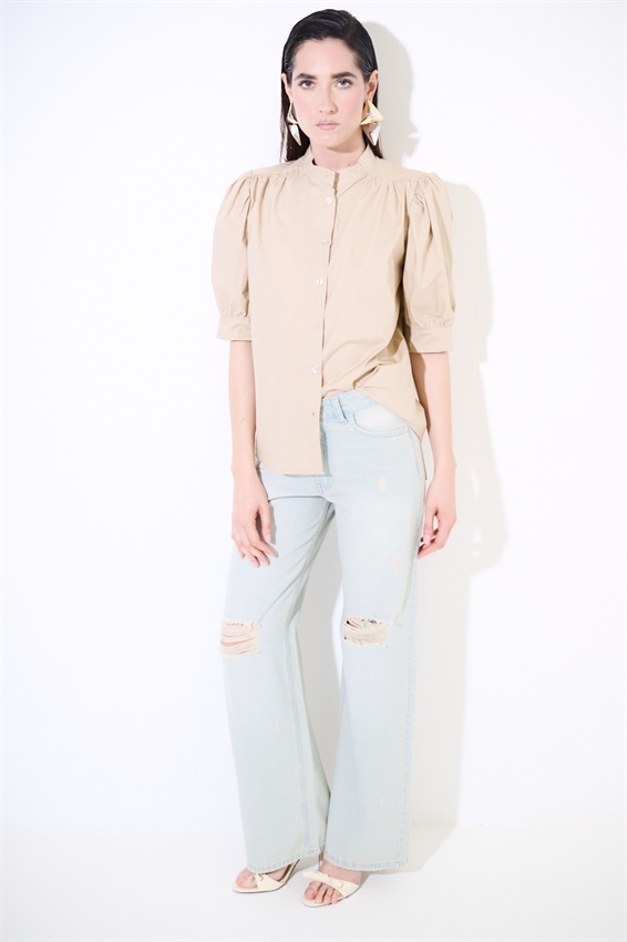 CAMICIA MEZZA MANICA CON COLLO COREANA